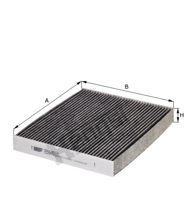 Hengst E5945LC Activated Carbon Cabin Filter E5945LC