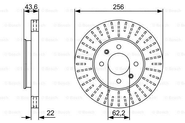 Front brake disc Bosch 0 986 479 V96