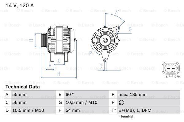 Alternator Bosch 0 986 082 380