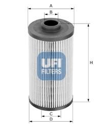 Ufi 25.148.00 Oil Filter 2514800