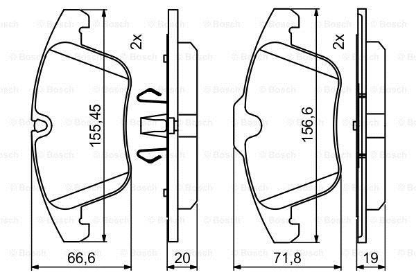 Brake pad set Bosch 0 986 494 830