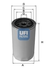 Ufi 23.124.01 Oil Filter 2312401