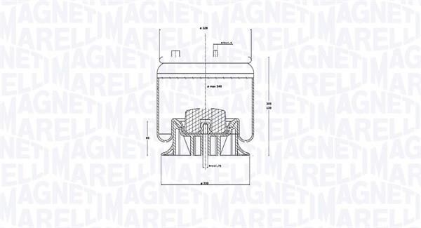 Magneti marelli 030607020295 Boot, air suspension 030607020295