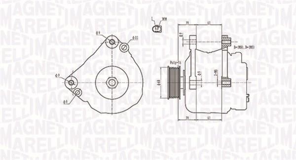 Magneti marelli 063731402010 Alternator 063731402010