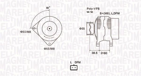 Magneti marelli 063731933010 Alternator 063731933010