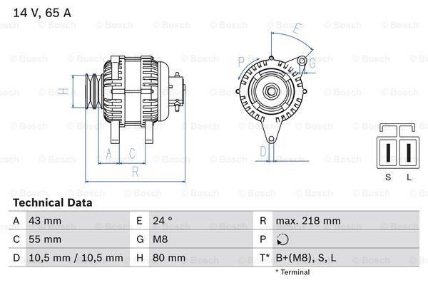 Alternator Bosch 0 986 081 740