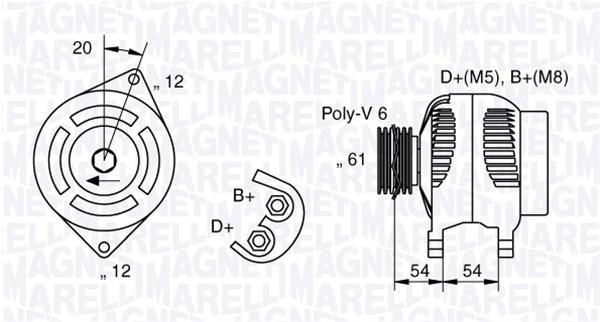 Alternator Magneti marelli 063321819010