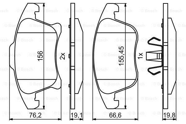Bosch Brake pad set – price 205 PLN