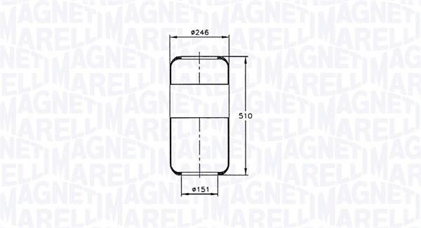 Magneti marelli 030607020045 Boot, air suspension 030607020045