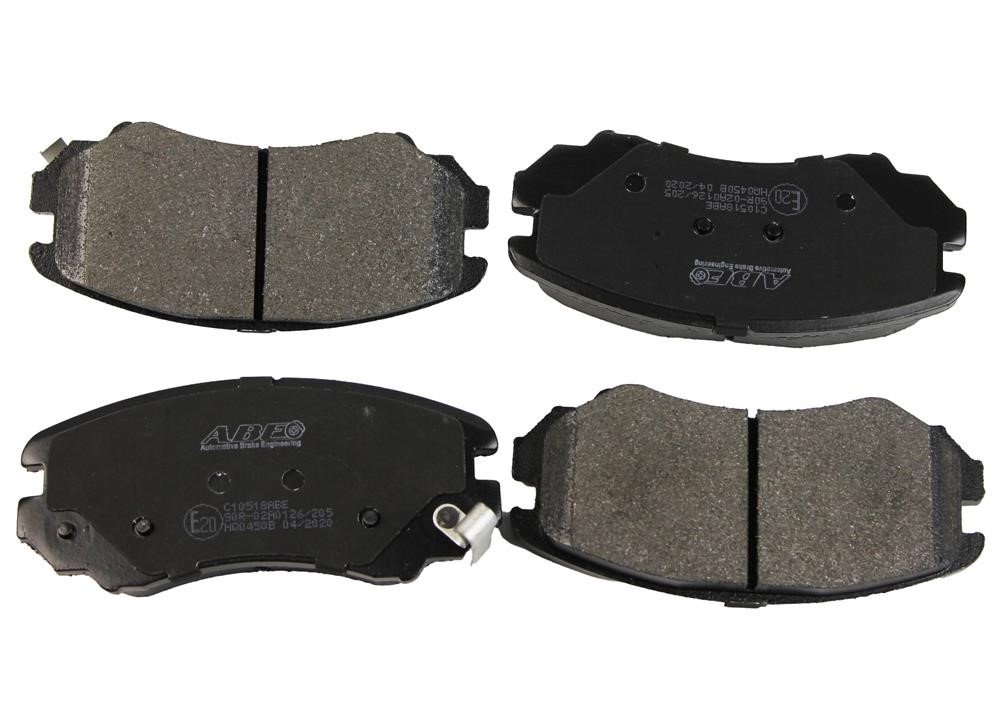 ABE C10518ABE Front disc brake pads, set C10518ABE