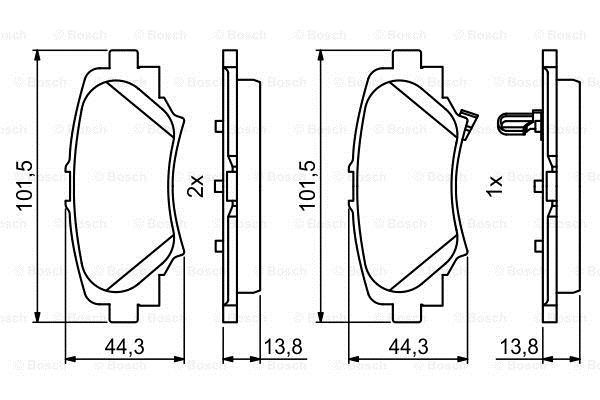 Brake pad set Bosch 0 986 494 803