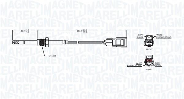 Exhaust gas temperature sensor Magneti marelli 172000067010