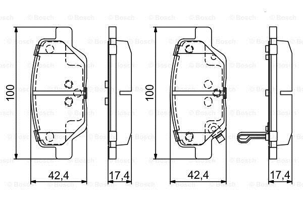 Bosch Brake pad set – price 114 PLN