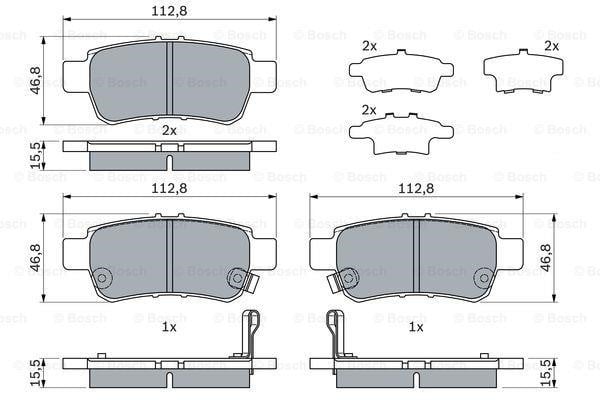 Bosch Brake pad set – price 193 PLN