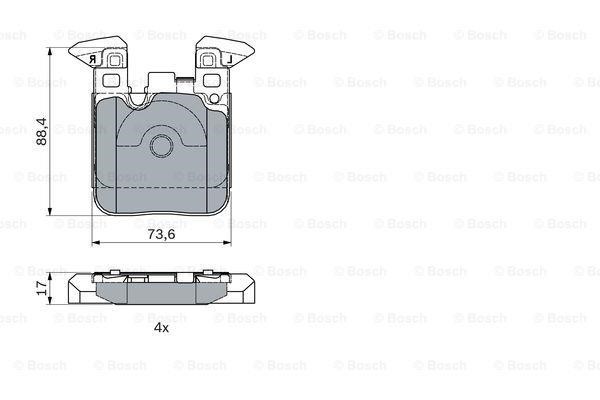 Bosch Brake pad set – price 221 PLN