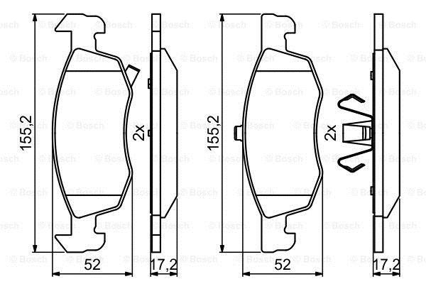 Bosch Brake pad set – price 184 PLN