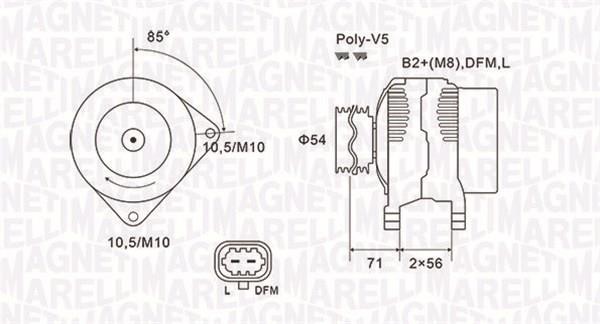 Magneti marelli 063731973010 Alternator 063731973010