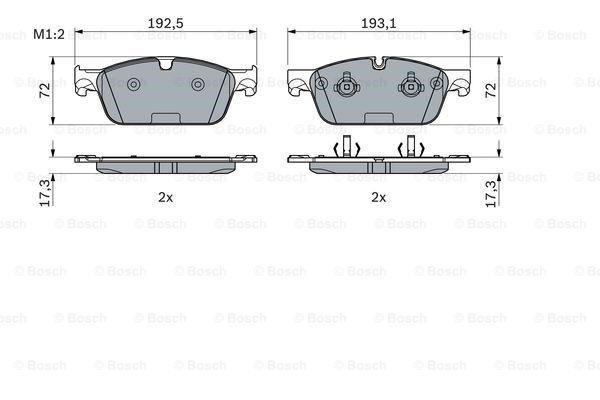 Bosch Brake pad set – price 342 PLN