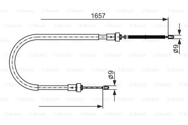 Bosch Hand brake cable – price 96 PLN