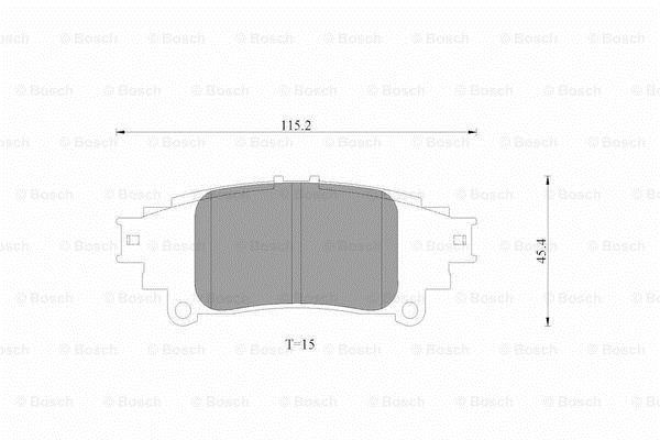 Bosch 0 986 AB3 531 Brake Pad Set, disc brake 0986AB3531