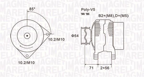 Magneti marelli 063731833010 Alternator 063731833010