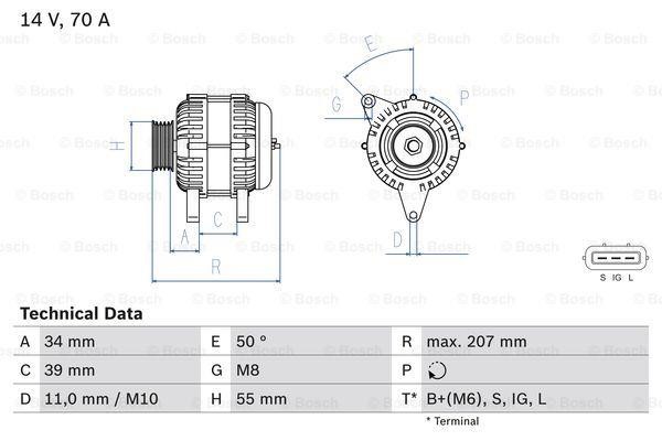 Alternator Bosch 0 986 083 880