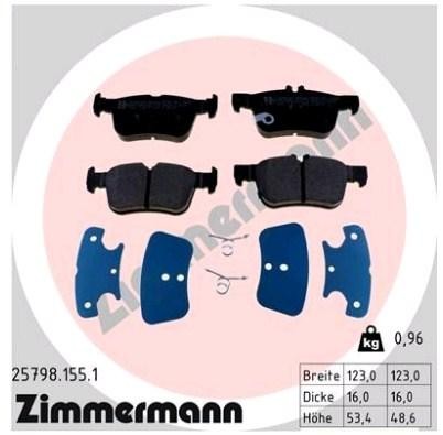 Otto Zimmermann 25798.155.1 Brake Pad Set, disc brake 257981551