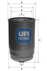 Ufi 24.123.00 Fuel filter 2412300