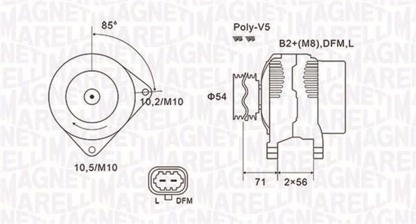 063731960010 Magneti marelli Alternator