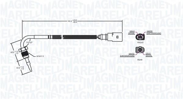 Magneti marelli 172000251010 Exhaust gas temperature sensor 172000251010