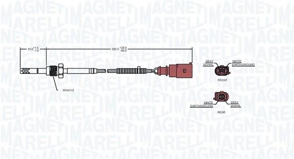 Magneti marelli 172000049010 Exhaust gas temperature sensor 172000049010