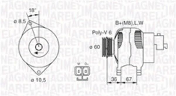 Alternator Magneti marelli 063731521010