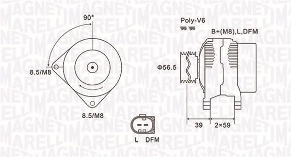 063731911010 Magneti marelli Alternator