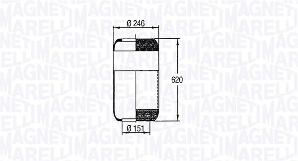 Magneti marelli 030607020049 Boot, air suspension 030607020049