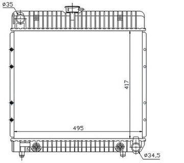 Mercedes A 123 501 58 01 Radiator, engine cooling A1235015801