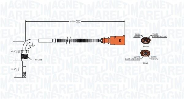 Magneti marelli 172000041010 Exhaust gas temperature sensor 172000041010