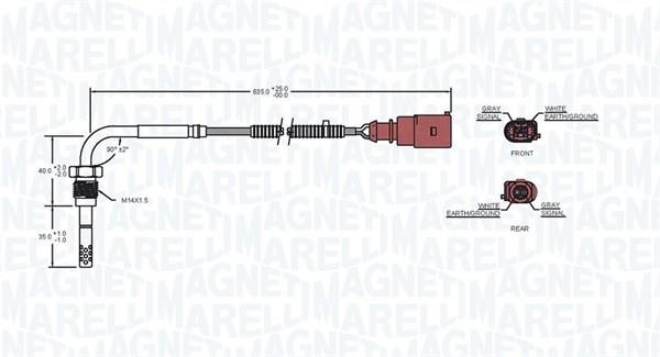 Magneti marelli 172000081010 Exhaust gas temperature sensor 172000081010