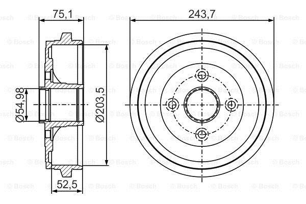 Bosch Rear brake drum – price [object Object] PLN