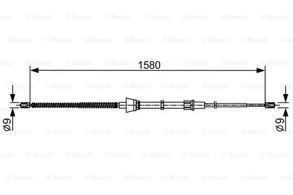 Handbrake cable Bosch 1 987 482 446