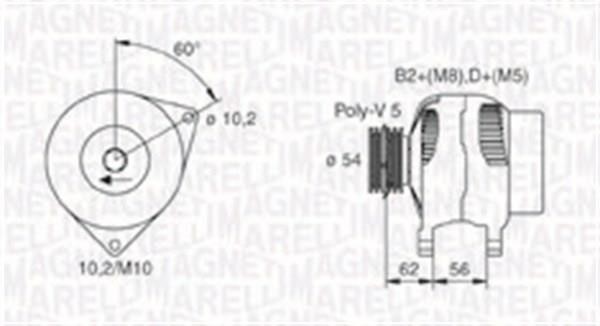 Magneti marelli 063731748010 Alternator 063731748010