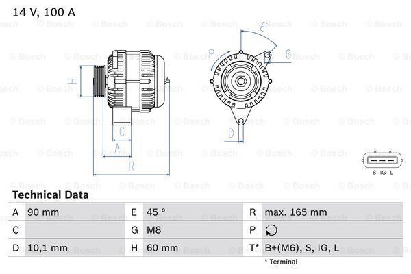 Alternator Bosch 0 986 084 390