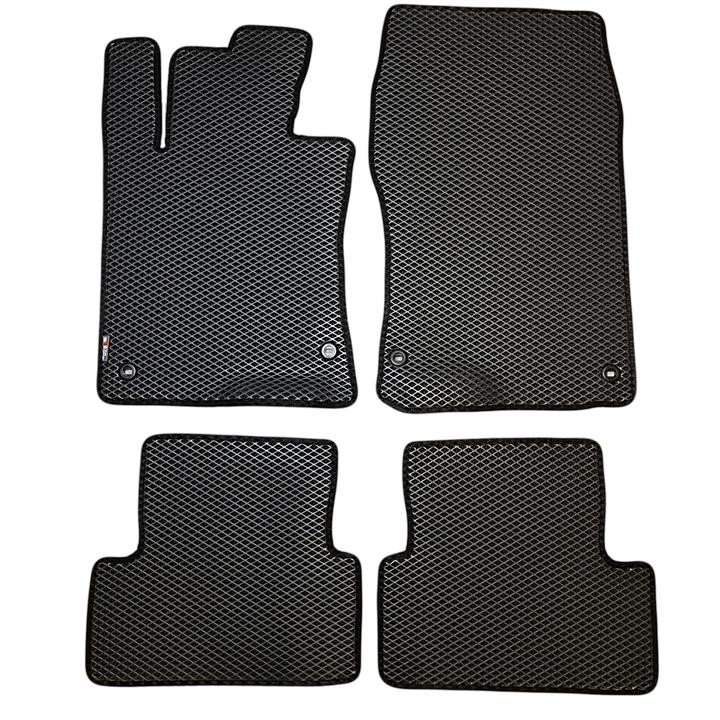 EVA Dywaniki Interior mats 4 pcs for Honda Accord VIII CU Sedan Manual Front wheeldrive, Rhombus, Color: Grey + Black – price
