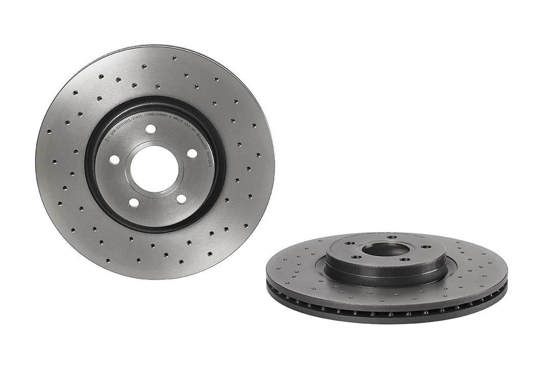 Brembo 09.A728.1X Ventilated brake disc with perforation 09A7281X