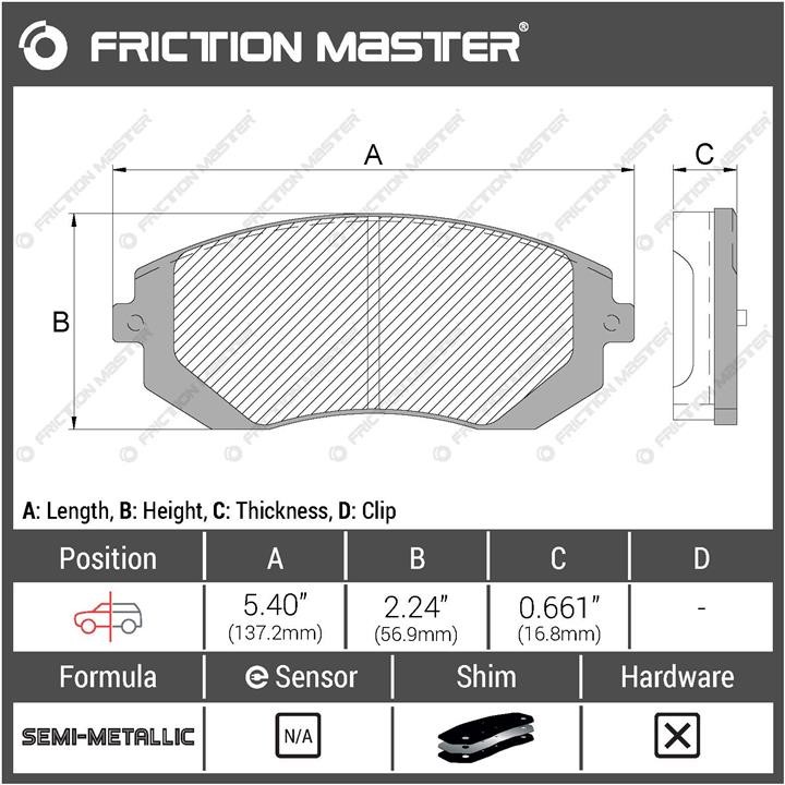 Buy Friction Master MKD929 – good price at EXIST.AE!