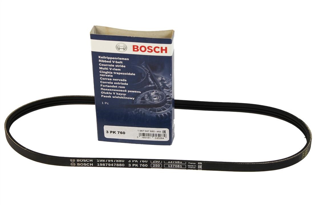 V-ribbed belt 3PK760 Bosch 1 987 947 880