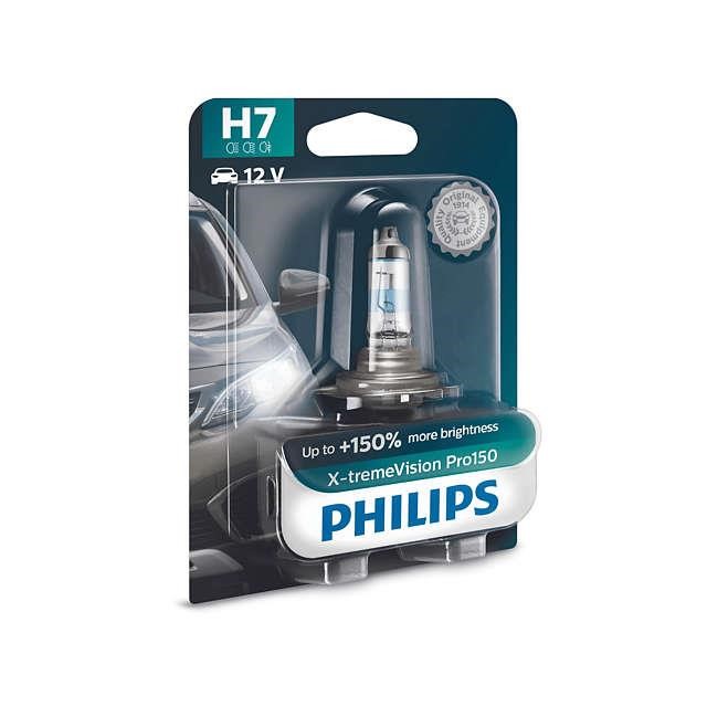 Halogen lamp Philips X-Tremevision +150% 12V H7 55W +150% Philips 12972XVPB1