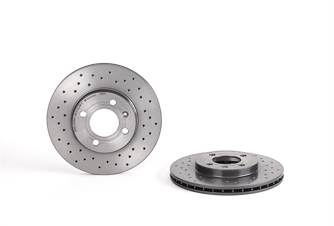 Brembo 09.5166.1X Ventilated brake disc with perforation 0951661X