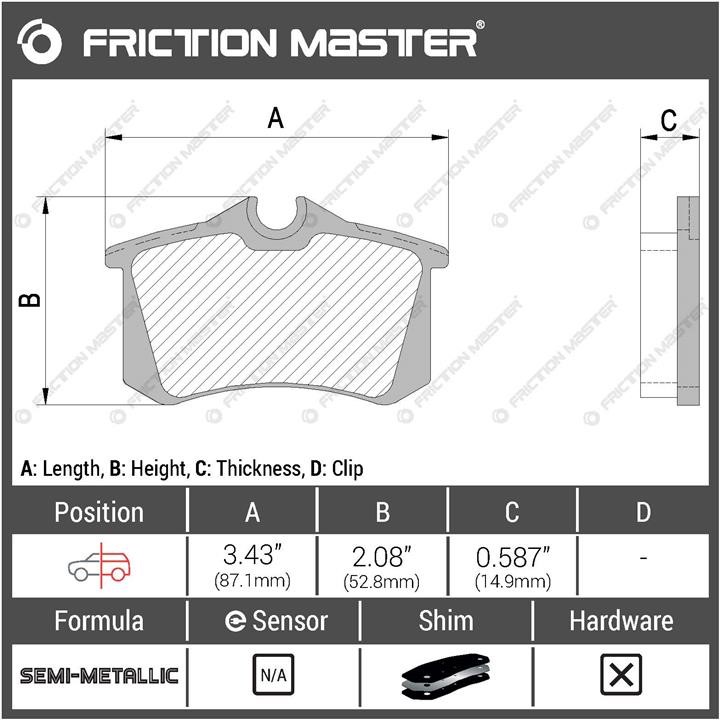 Buy Friction Master MKD340 – good price at EXIST.AE!