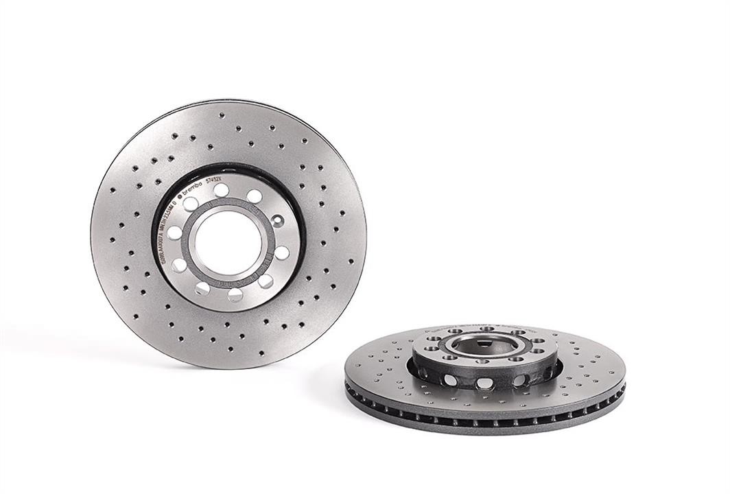 Brembo 09.5745.2X Ventilated brake disc with perforation 0957452X