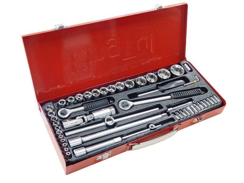 Kingtul KT-52 1/4 ", 1/2" "Tool kit 52pr. (6g.) (4-30mm) in a metal case KT52